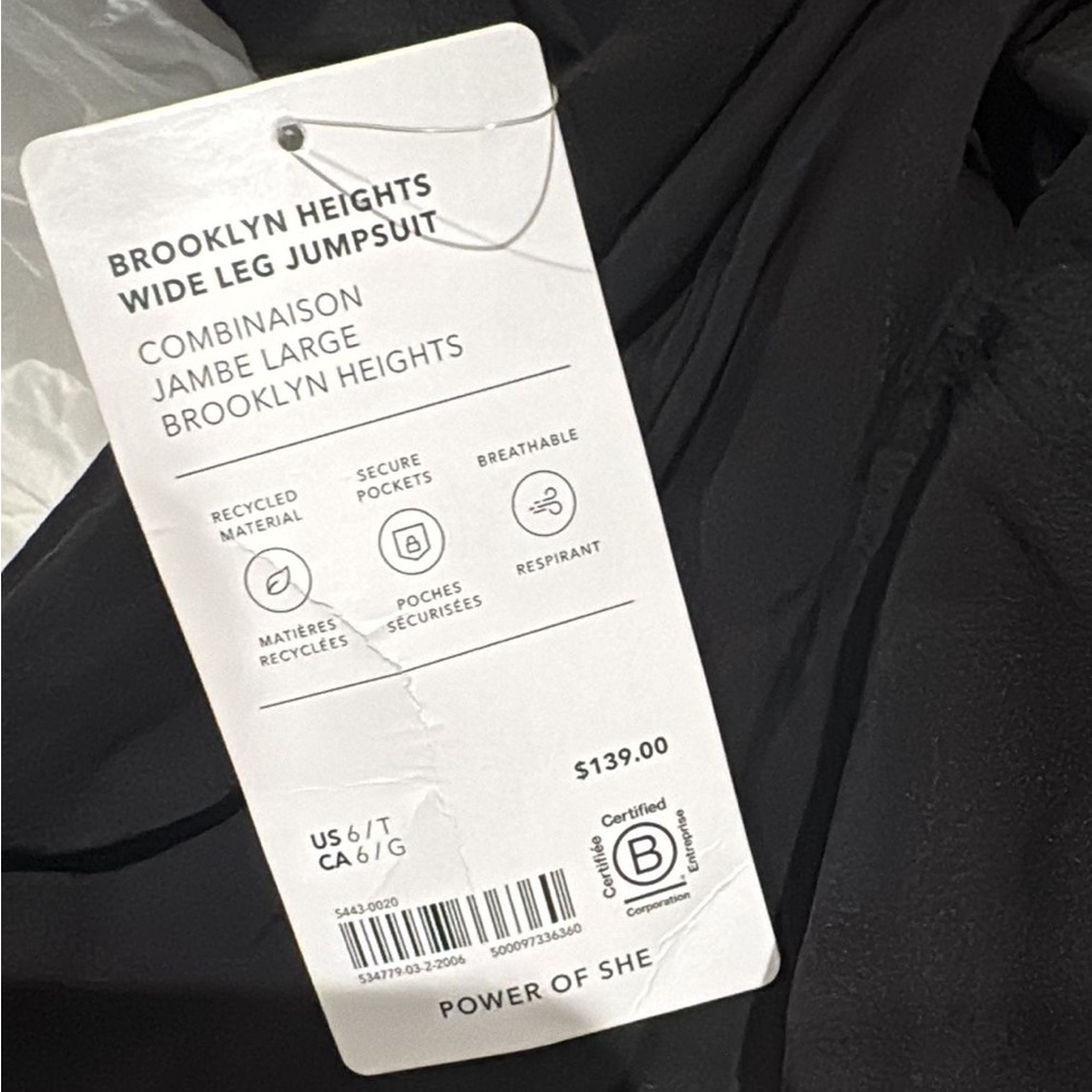 Athleta Brooklyn Heights Wide Leg Jumpsuit // Black - Picture 16 of 16